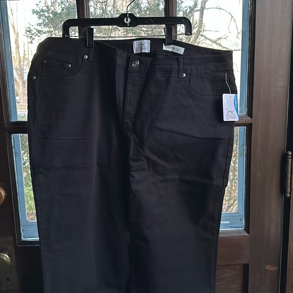 Just My Size 24W Classic Fit Twill Stretch Black Jeans NWT - Picture 1 of 6